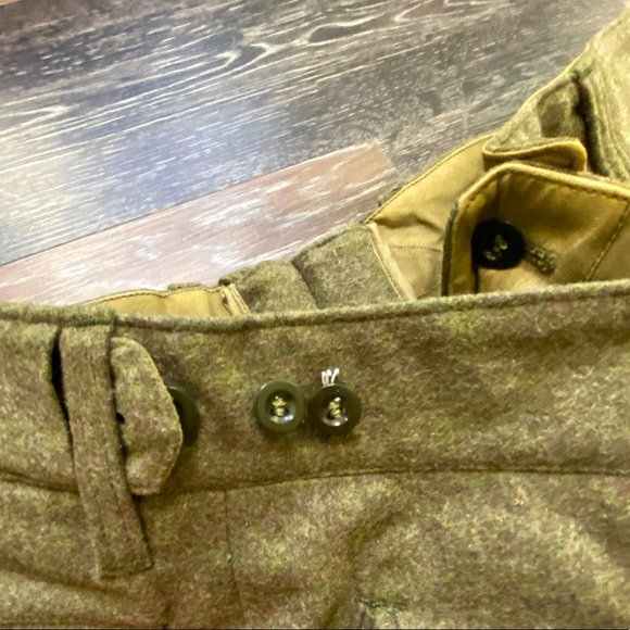 VTG SCHILLING OHG REICHARTSHAUSEN GERMAN MILITARY HEAVY WOOL CARGO PANTS - Picture 7 of 15